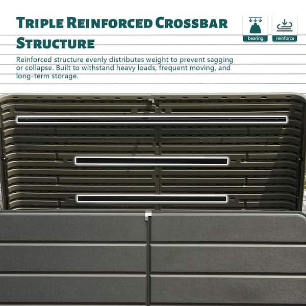 IALTRUISTIC 200 gal. Resin Deck Box Plastic Outdoor Patio Storage