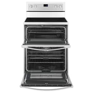 6.7 cu. ft. 5 Burner Element Double Oven Electric Range with True Convection in White Ice