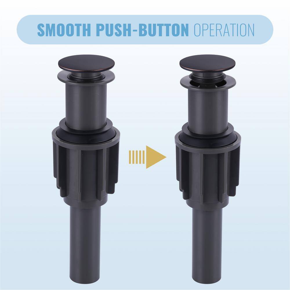 Oil Rubbed Bronze Pop-Up Bathroom Sink Drain Assembly