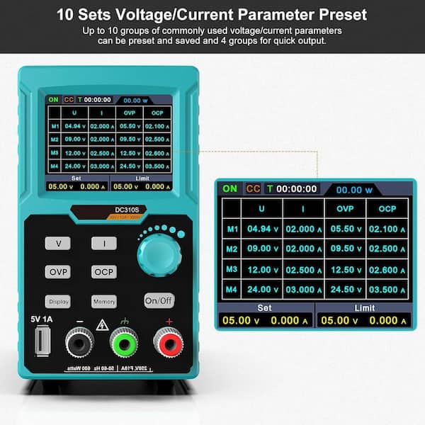Yichuhaoxi Programmable DC Power Supply (0-30 V 0-10 A) 110V Input