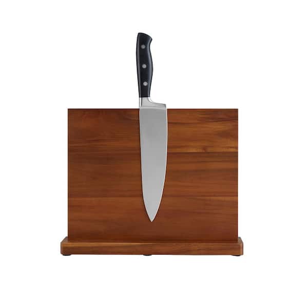 SKYSHALO Magnetic Knife Block 12-Knife 12.6 in. Wood Knife Block Holder Double Sided Magnetic Knife Stand