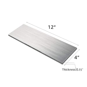 Subway Backsplash Silver Brushed 12 in. x 4 in. Metal Mosaic Peel and Stick Tile (10 sq. ft./case)