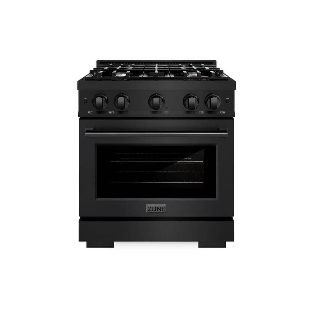 Select 30 in. 4-Burner Gas Range with Gas Convection Oven and Brass Burners in Black Stainless Steel price history on PriceWatchPro