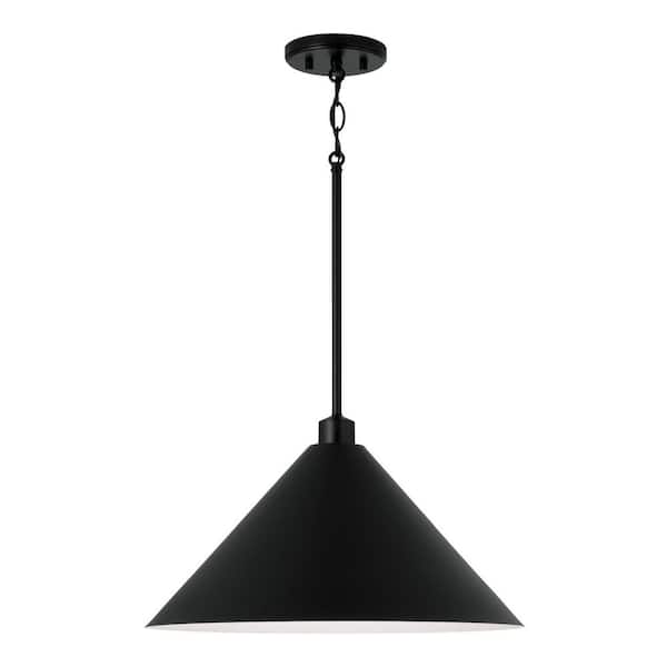 Access Lighting Ford 10 -Watt 1-Light Matte Black Cone Pendant