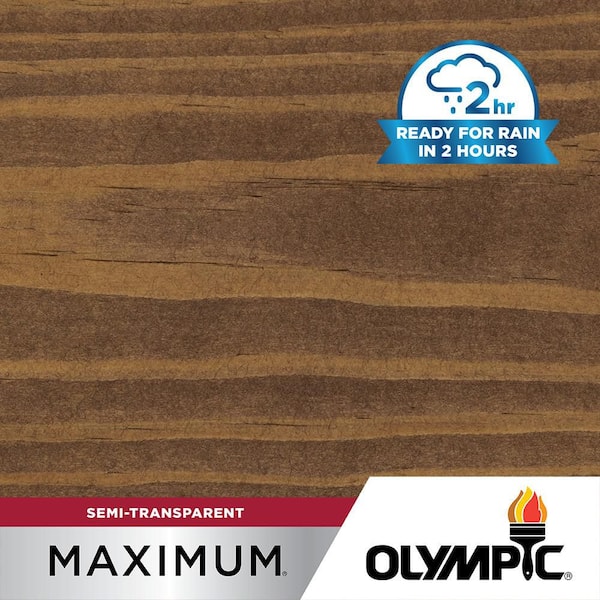 Maximum 1 gal. ST-2019 Oxford Brown Semi-Transparent Exterior Stain and Sealer in One Low VOC