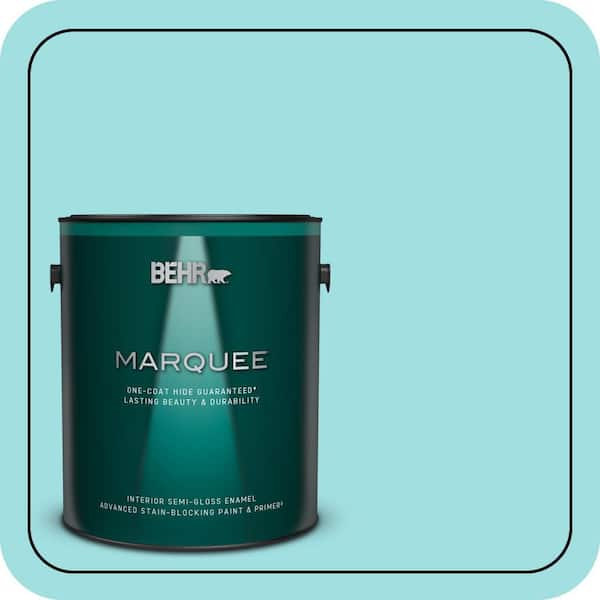 BEHR MARQUEE 1 gal. #CE-02 Mermaid Tears Semi-Gloss Enamel Interior Paint & Primer
