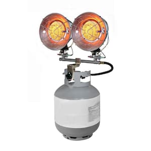 Double Burner 30,000 BTU Radiant Tank Top Propane Portable Heater