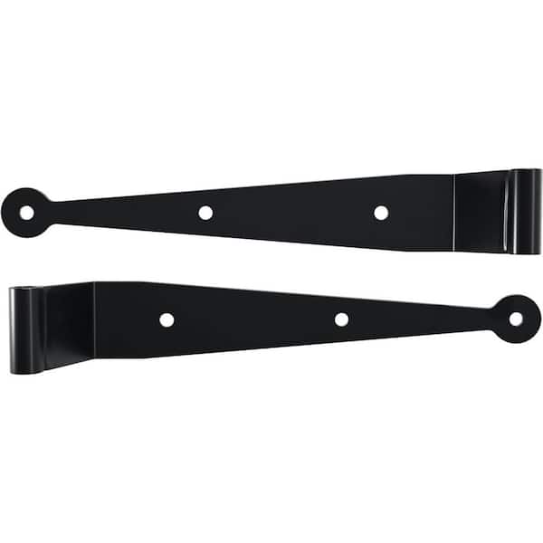 Steel Tek Flat Hinge with 2-1/4-in Offset (Sold as Pair), 304 Stainless Steel, Powder Coated Black