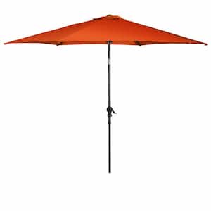 10 ft. Steel Market Tilt Patio Umbrella in Orange