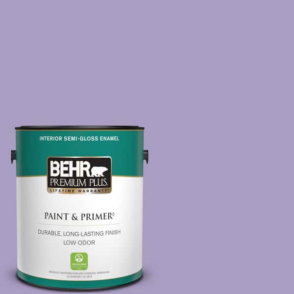 BEHR PREMIUM PLUS 1 gal. #M560-4 Evening Slipper Semi-Gloss Enamel Low Odor Interior Paint & Primer