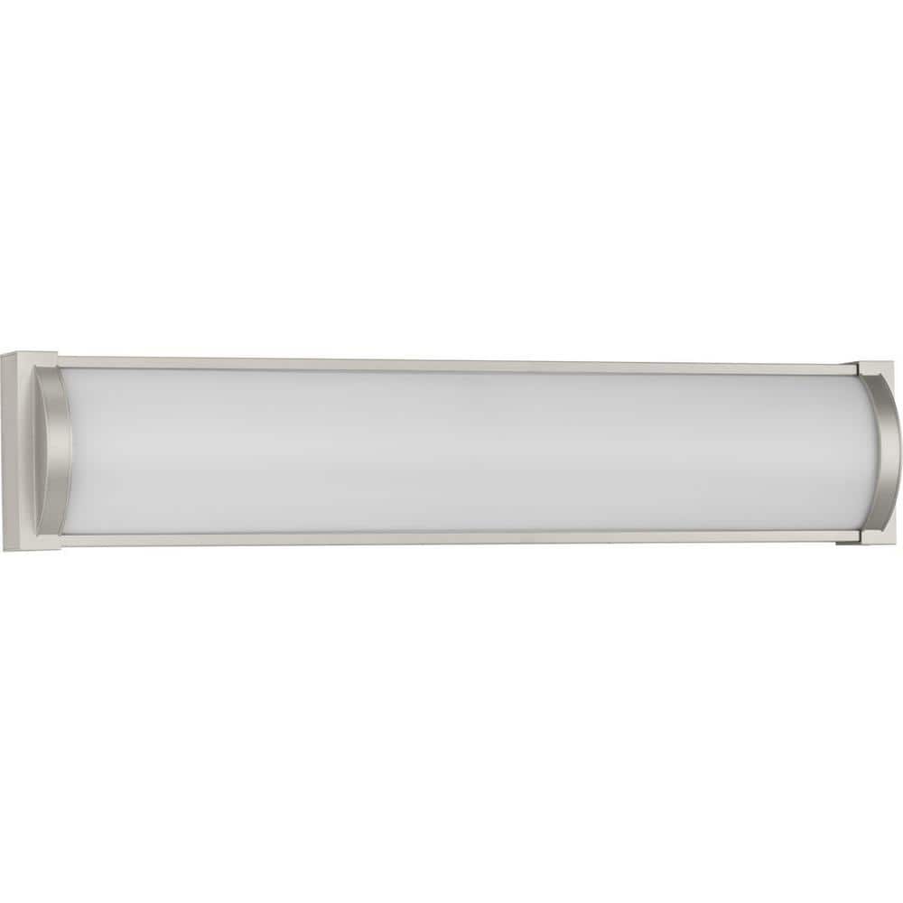 Progress Lighting Barril Collection 24 in. Brushed Nickel Medium Modern Integrated LED Linear Vanity 1-Light with Acrylic Diffuser -  785247265473