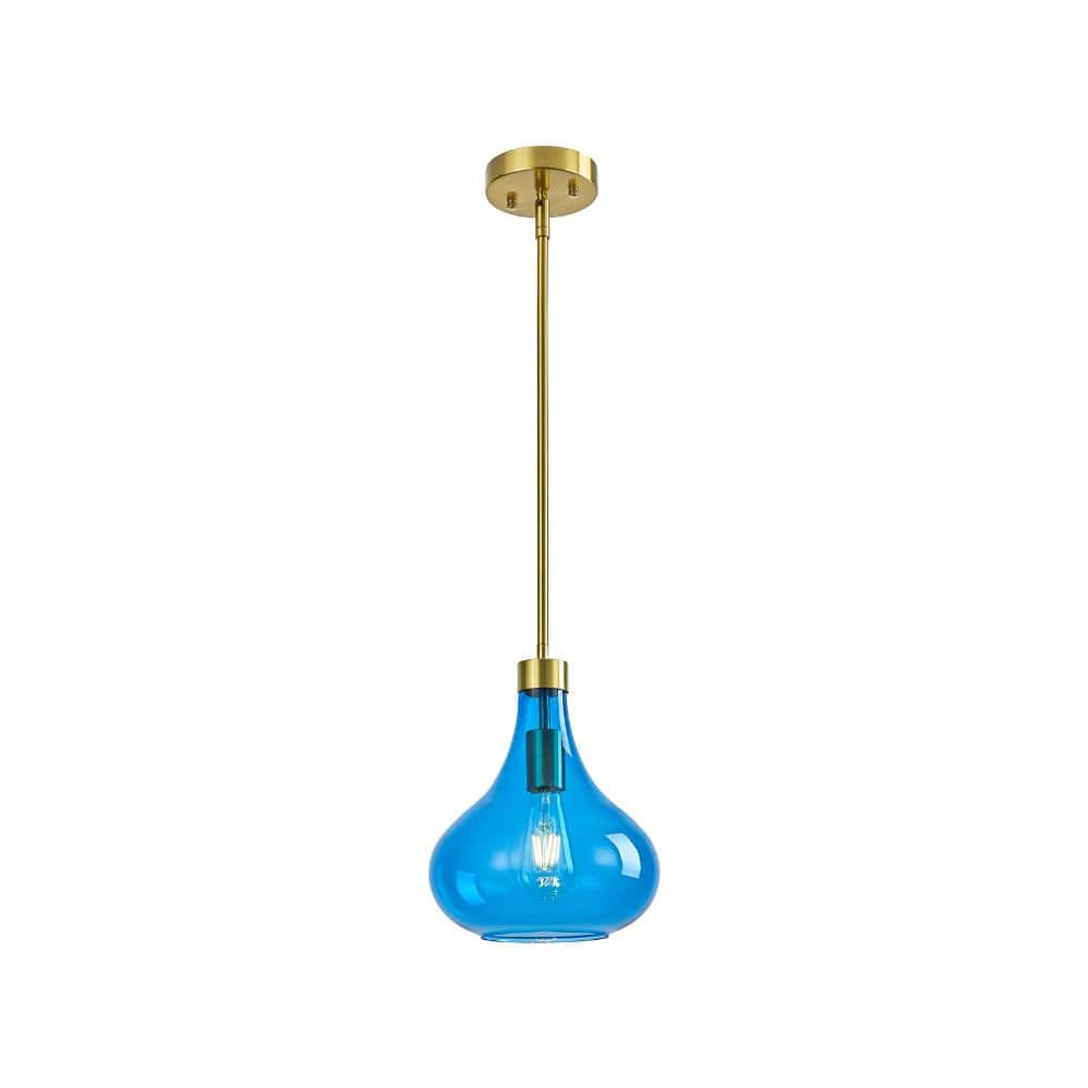 60W 1-Light Gold Farmhouse Blue Teardrop Glass Pendant Light Hanging Kitchen Island Light For Sink Dining Room Bedroom price history on PriceWatchPro