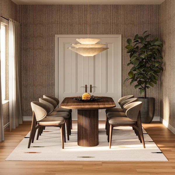 Carmeon Hamilton x Rugs Lero Bohemian Dot Hand Woven Beige 8 ft. x 10 ft. Indoor Area Rug