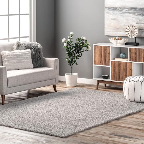 Marlow Light Grey Doormat 3 ft. x 5 ft. Soft Shaggy Faux Sheepskin Machine Washable Indoor Area Rug