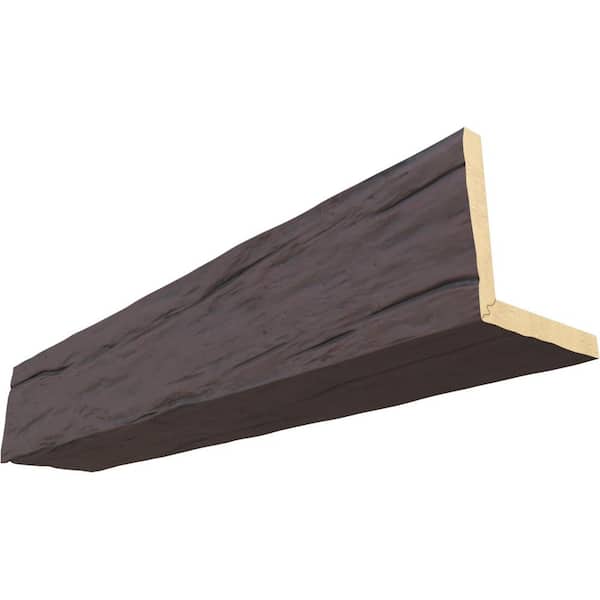Ekena Millwork Endurathane 12 in. H x 4 in. W x 12 ft. L Riverwood Sangria Faux Wood Beam