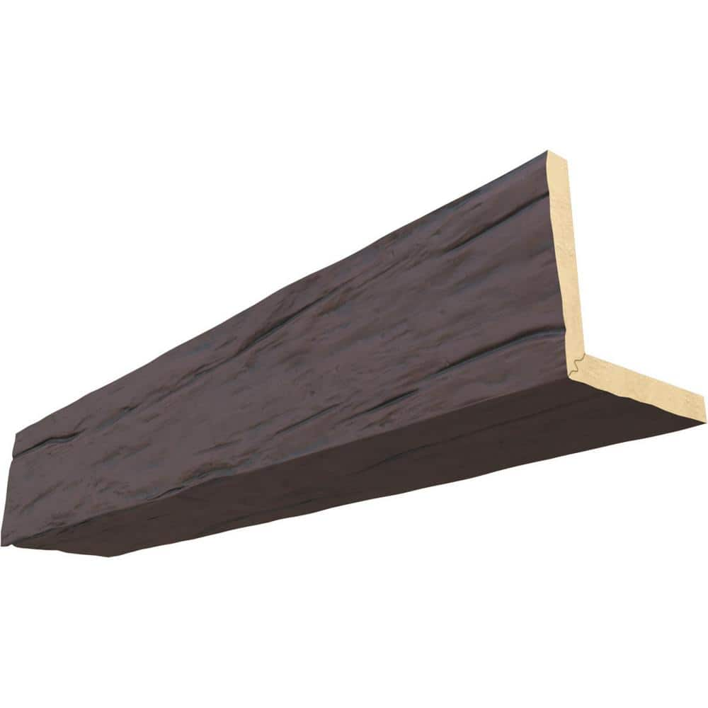 Ekena Millwork Endurathane 8 in. H x 6 in. W x 10 ft. L Riverwood Sangria Faux Wood Beam