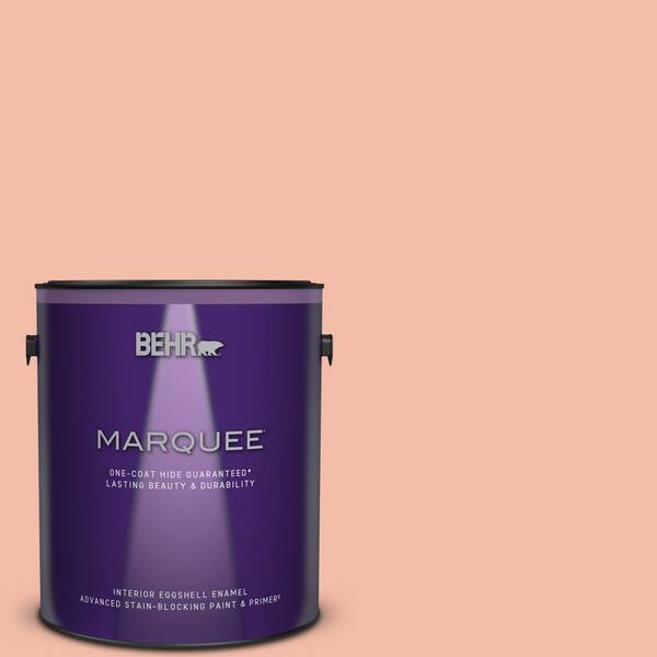 BEHR MARQUEE 1 gal. Home Decorators Collection #HDC-CT-14A Sunkissed Apricot Eggshell Enamel Interior Paint & Primer