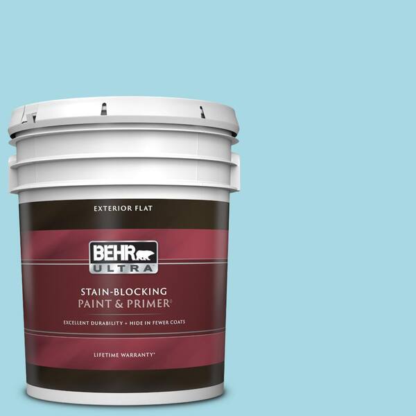 BEHR ULTRA 5 gal. #530C-3 Winsome Hue Flat Exterior Paint & Primer