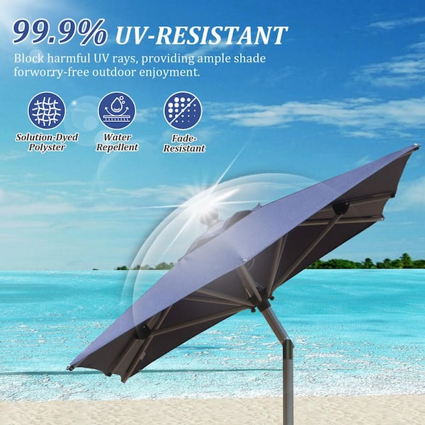 6 ft patio umbrella with crank ABBLE Outdoor 6.5 Square Tilt and Crank, Weather Resistant, UV Protective Umbrella, Durable, Sturdy Steel Ribs, Market Outdoor Table Umbrella, Lime Green : Patio, Lawn & Garden This rectangular garden umbrella 10x6.5FT Solar Rectangular Patio Umbrella