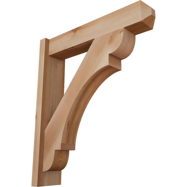 Ekena Millwork 6 in. x 28 in. x 24 in. Western Red Cedar Olympic Craftsman Smooth Outlooker