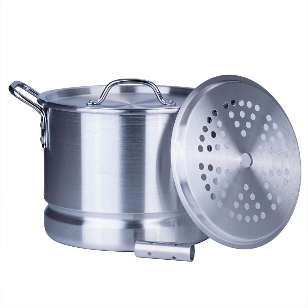 32 Quart Aluminum Tamale Steamer Pot with Lid