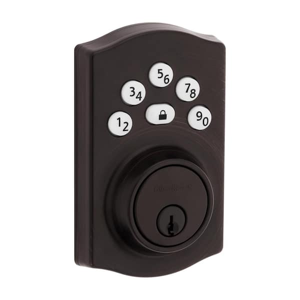 Kwikset Powerbolt 240 5-Button Keypad Venetian Bronze Traditional Electronic Deadbolt Door Lock