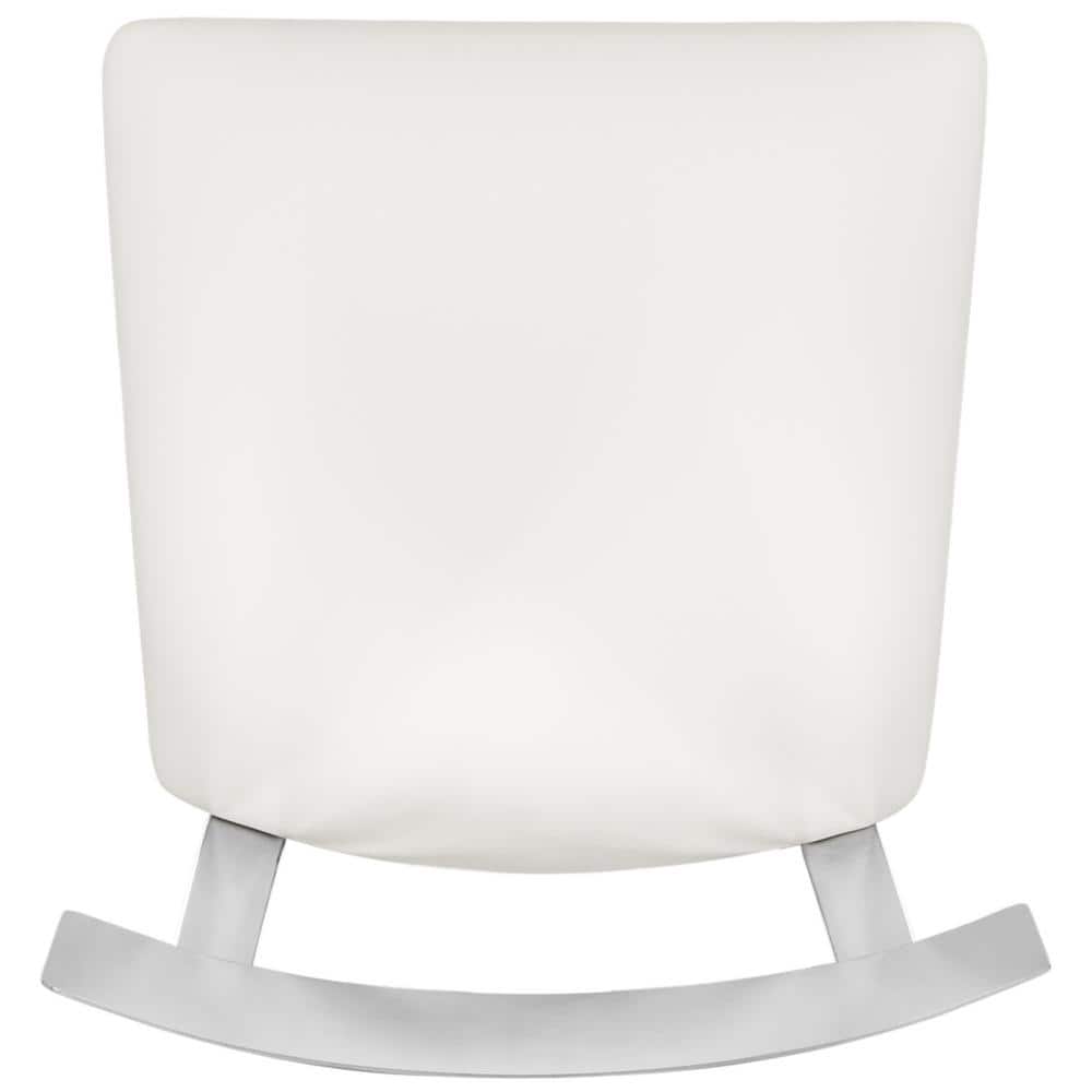 Abby 19'' White and Chrome Modern Side Chairs, Set of 2