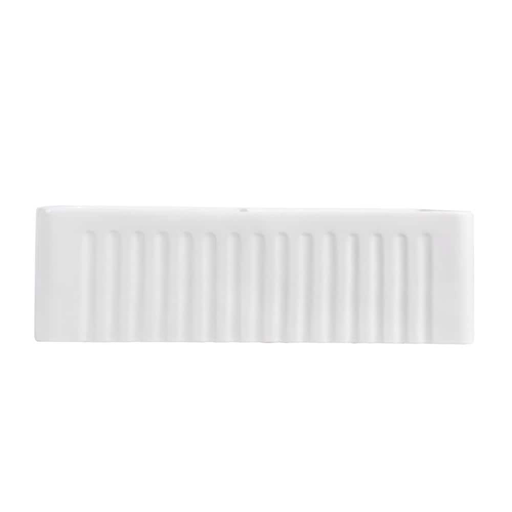 Cremona 33'' White Fireclay Double Bowl Farmhouse Sink