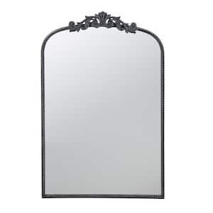 24 in. W x 36 in. H Iron Black Decorative Mirror