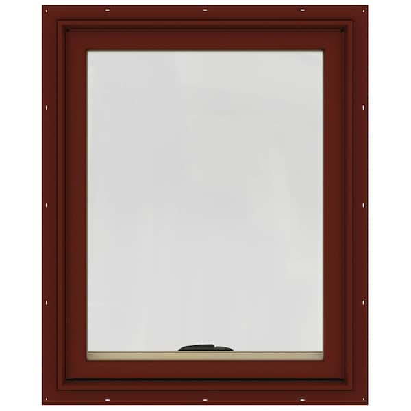 Replace Glass In A Jeld Wen W-2500 Std Clad Awning JELD-WEN 24 in. x 30 in. W-2500 Series Red Painted Clad Wood Awning