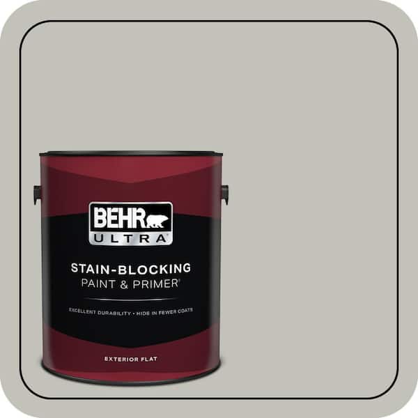 BEHR ULTRA 1 gal. #PPU25-09 Foggy London Flat Exterior Paint & Primer