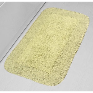 Pure Perfection Butter Cream 17 in. x 24 in. Nylon Machine Washable Bath Mat