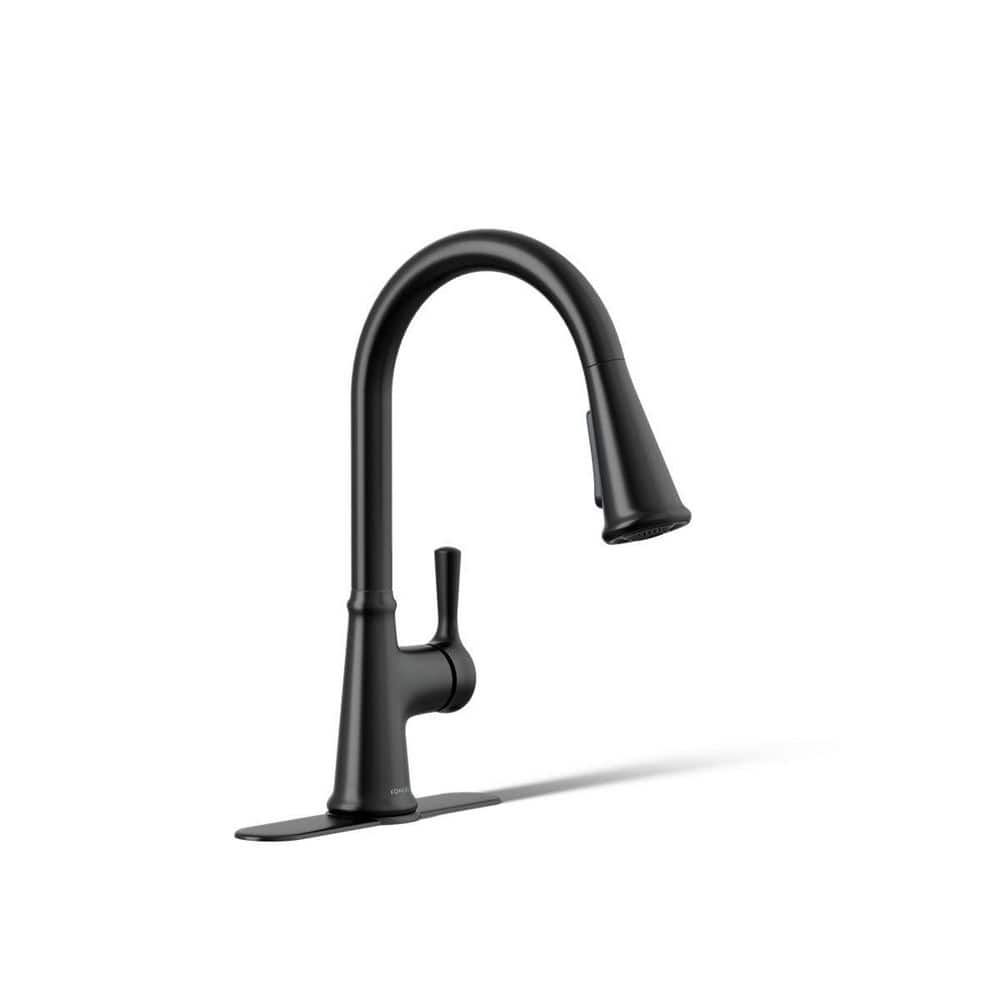 Tyne Single-Handle Pull-Down Sprayer Kitchen Faucet in Matte Black price history on PriceWatchPro