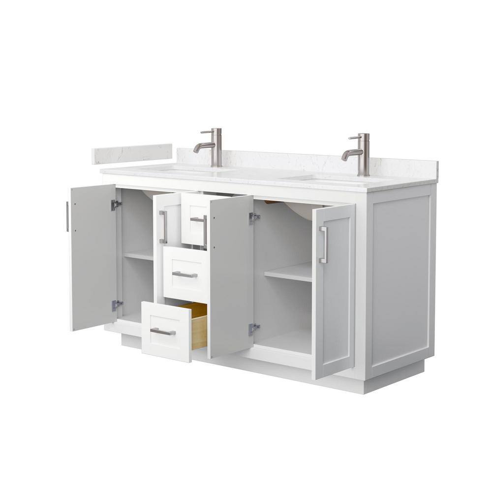 Miranda 60" White Marble Double Bathroom Vanity