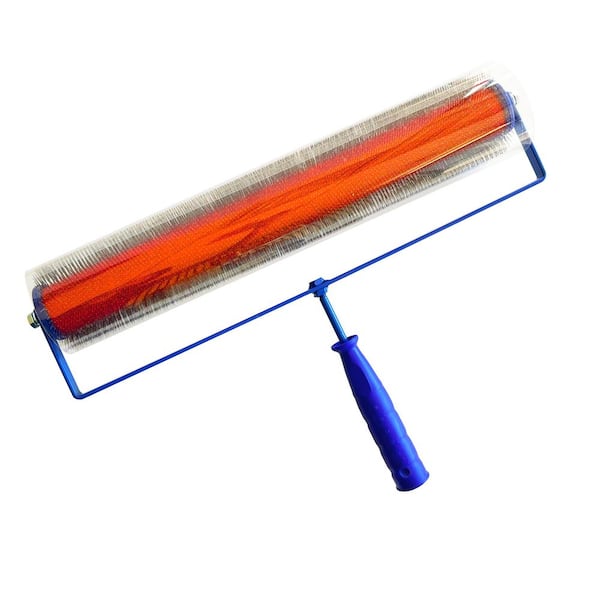 18 in. Porcupine 3/4 in. Steel Spikes with Frame Self-Leveling Paint Spiked Epoxy Roller for Concrete Floor