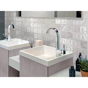 Gray 4 in. x 4 in. Polished and Honed Ceramic Mosaic Tile (5.38 sq. ft./Case)