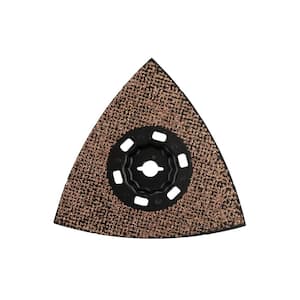 StarlockMax Oscillating Multi-Tool 4-1/2 in. Tungsten Carbide 40 Grit Delta Triangle Sanding Pad