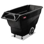 Rubbermaid Commercial Products 1 cu. yd. Utility Duty Tilt Truck RCP1314BLA  - The Home Depot