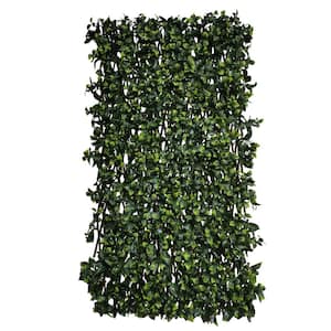 50.05''Hx32.05''W Closing Size Expandable Decorative Faux Gardenia Leaf Fence Privacy Screen Patio Outdoor(1-pack)