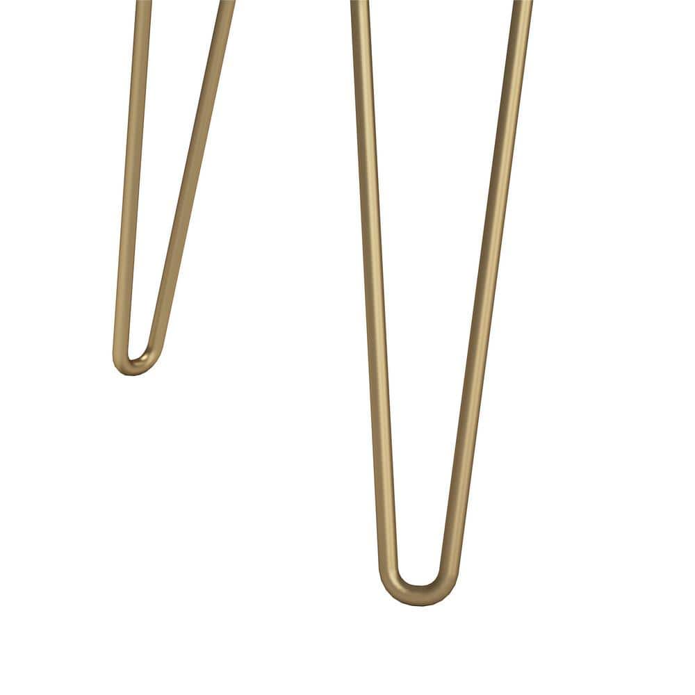 Athena White Marble and Gold Metal Hairpin Nesting Tables
