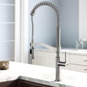 Sellette Single-Handle Pull-Down Sprayer Kitchen Faucet with Dual Function Sprayhead in Spot Free Stainless Steel