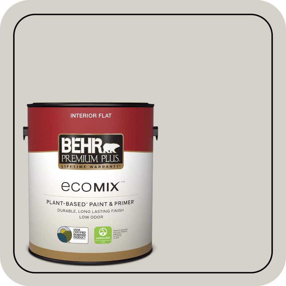 1 gal. Designer Collection #DC-014 Gray View Flat EcoMix Plant-Based Interior Paint & Primer price history on PriceWatchPro