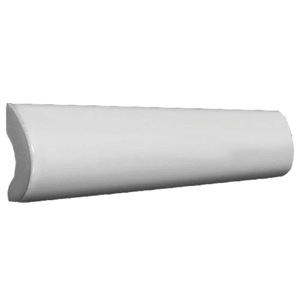 Chateau 1 in. x 8 in. White Ceramic Glossy Pencil Bullnose Tile Trim (0.556 sq. ft./case) (10-pack) price history on PriceWatchPro