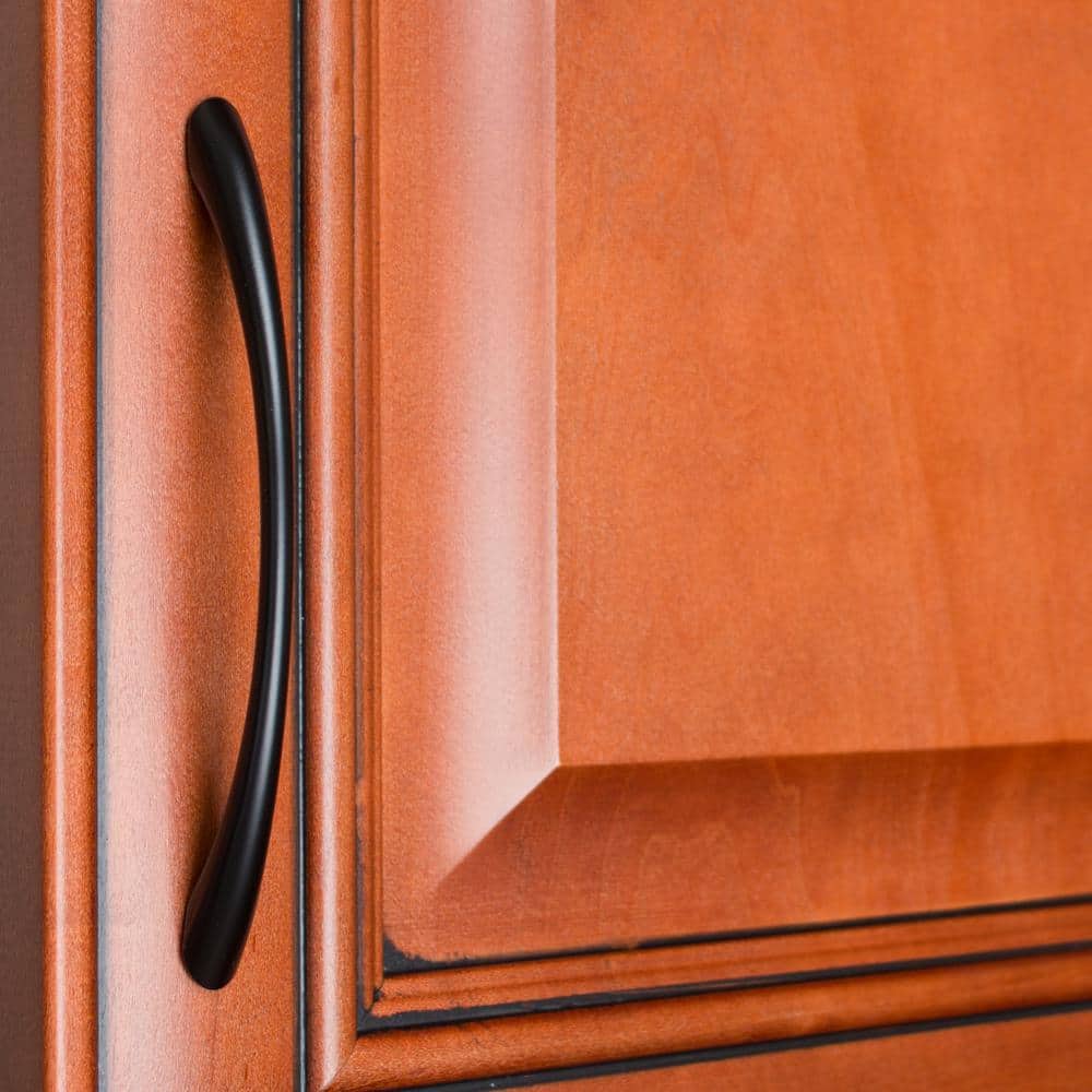 Matte Black Traditional Arch Loop Cabinet Pulls with Mounting Hardware