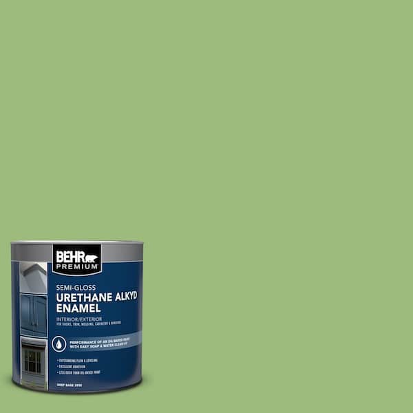 1 qt. #P380-5 Gleeful Semi-Gloss Enamel Urethane Alkyd Interior/Exterior Paint