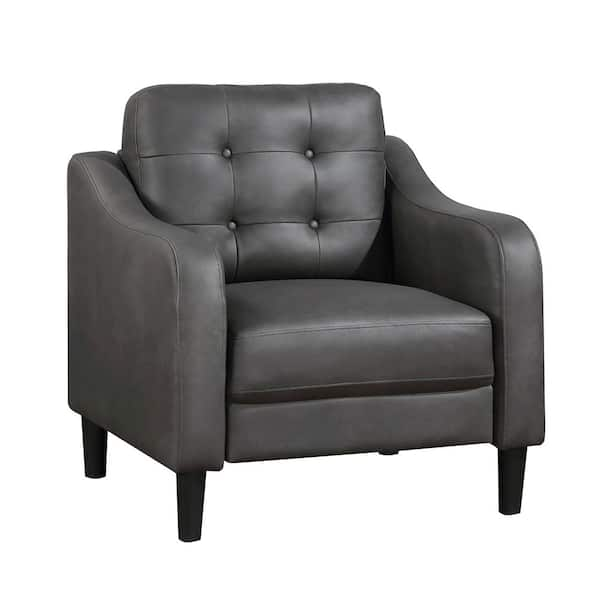 Gray microfiber online chair