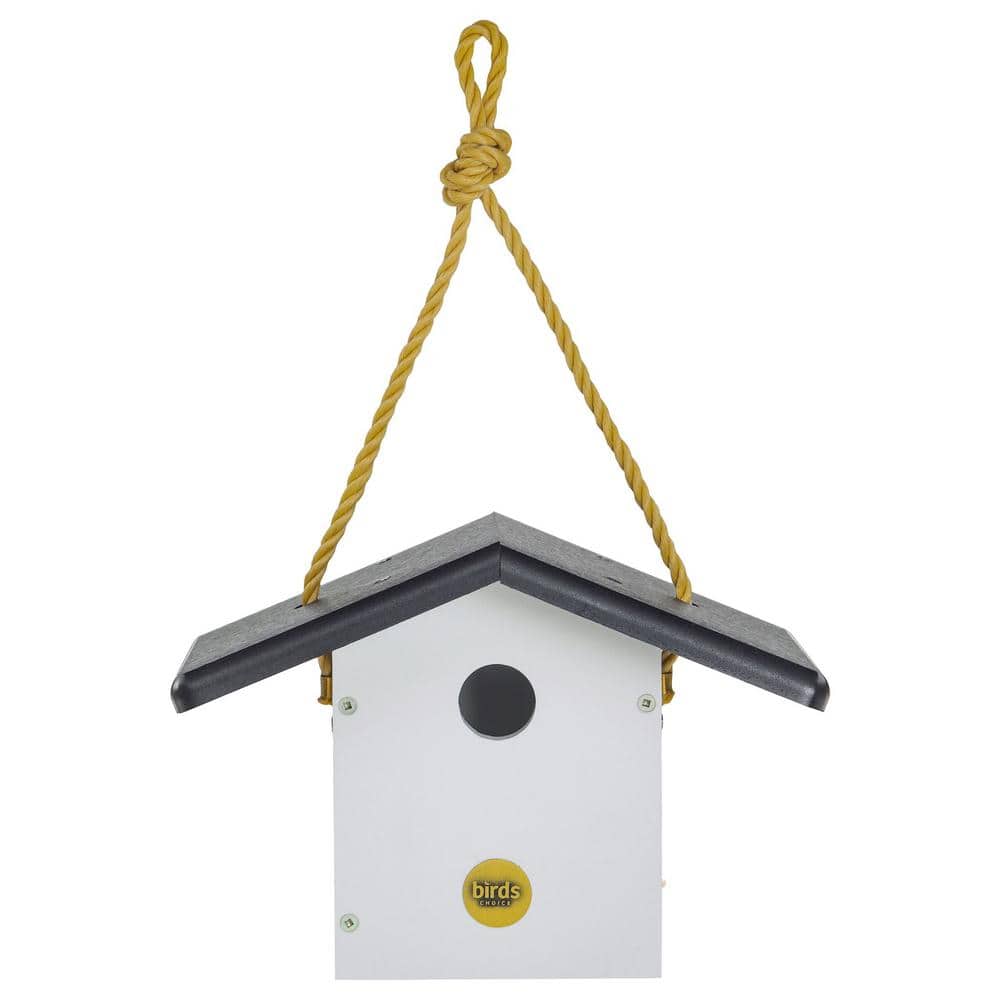 Eco-Friendly Black and White Hanging Wren Bird House