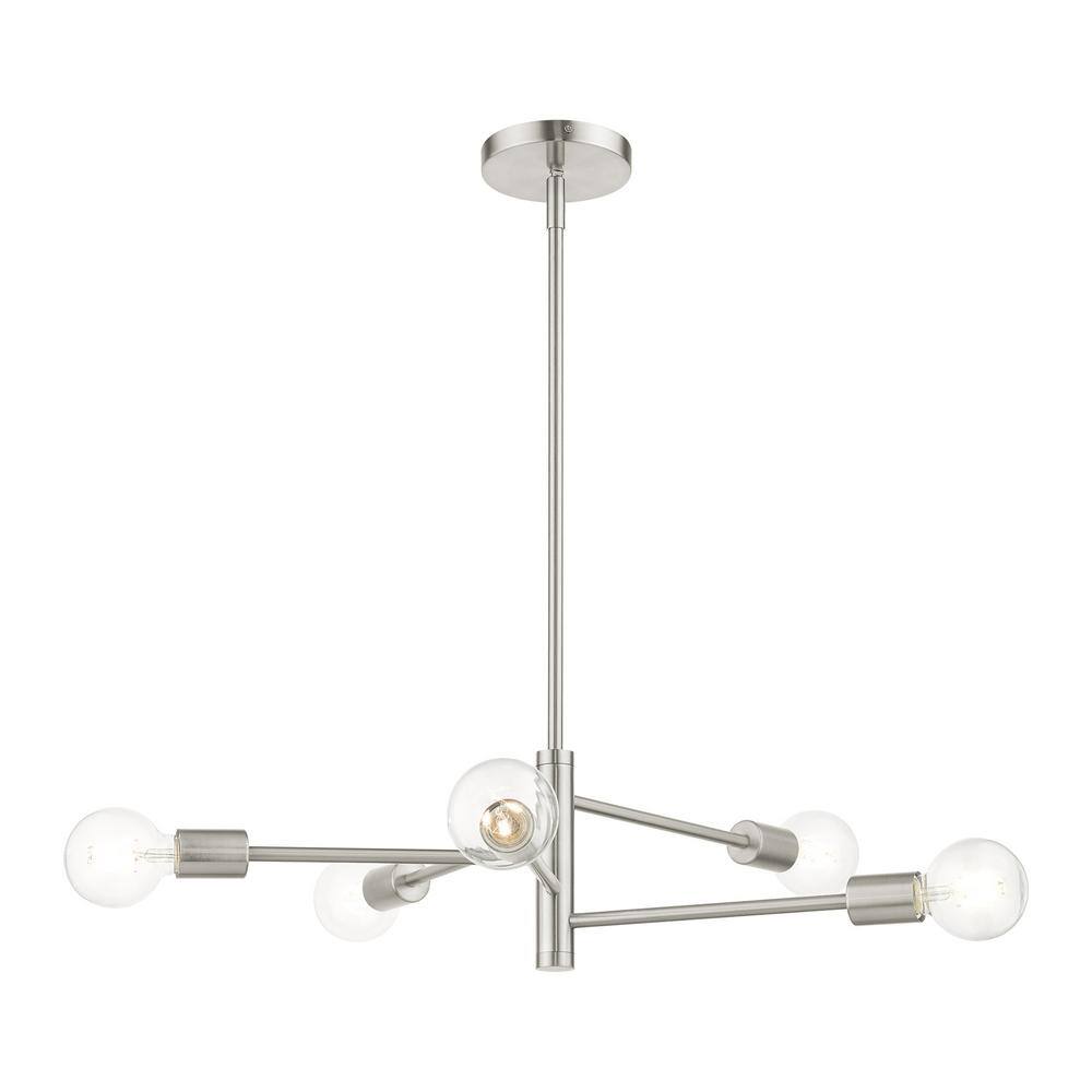 Bannister 5-Light Brushed Nickel Sputnik Chandelier