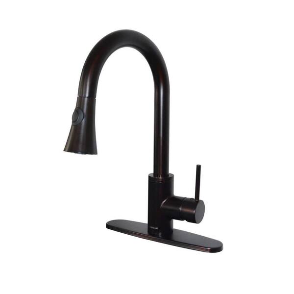 Belle Foret Modern Single-Handle Pull-Down Sprayer Kitchen Faucet in Oil Rubbed Bronze