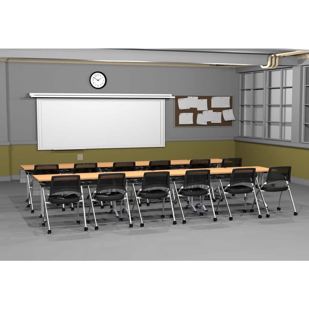 Training Seminar Tables 12 person 180 in W x 96 in D Rectangular Area Color Beech Desks with Power Charging 5052 price history on PriceWatchPro